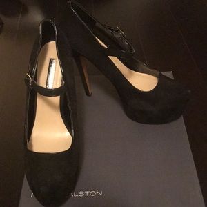 Black platform heels.